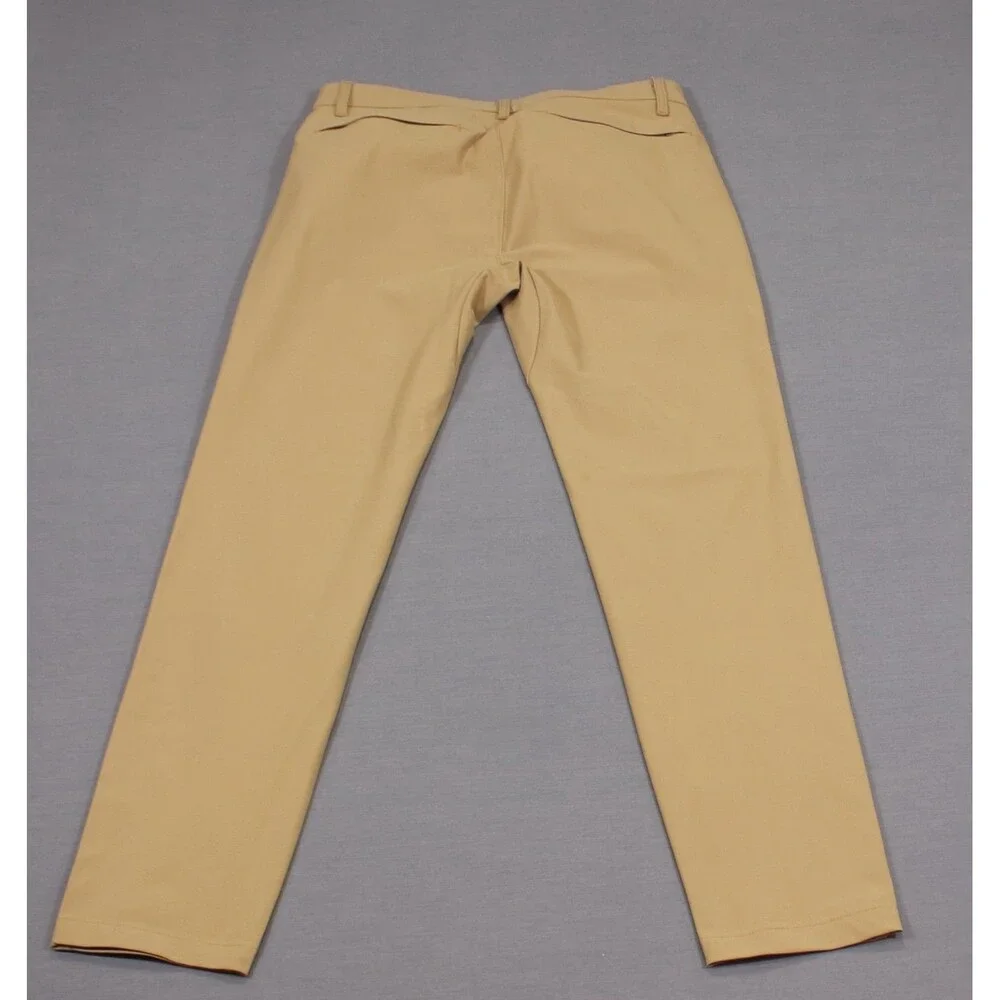 Fabletics Pants Mens Fits Tan The Only Performance Golf Chino Stretch 33